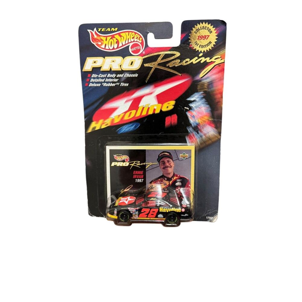 Team Hot Wheels 1997 Pro Racing Car Texaco Ernie Irvan Rubber Tires Short Track